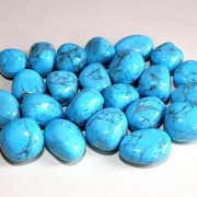 Highly polished Howlite Turquoise tumble stone size 2-3 cm.