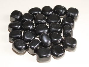 Highly polished Black Obsidian tumble stone size 2-3 cm.