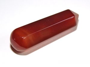 Highly polished Carnelian wand approximate height 70 mm