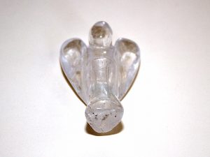 Beautiful hand-crafted angel in Quartz approximate size 45 mm medium.