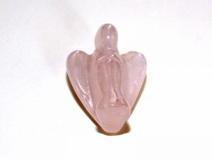 Beautiful hand-crafted angel in Rose Quartz approximate size 25 mm.