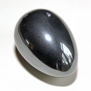 Highly polished Hematite egg approx height 45 mm.