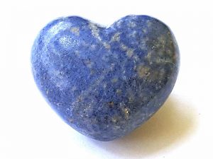 Highly polished Dumortierite Heart approx 45 mm.