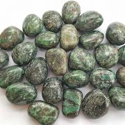 Highly polished Mica Green Chromium tumble stone size 20-30 mm.