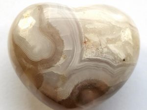 Highly polished Grey Lace Agate Heart approx 45 mm. www.naturalhealingshop.co.uk based in Nuneaton for crystals, spiritual healing, meditation, relaxation, spiritual development,workshops.