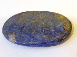 Highly polished Dumortierite palm stone 70 x 40 mm. The palm stones are made from the best grade rough materials to produce a well finished, highly polished product. Used by crystal healers and general therapists for massage and similar treatments. Also perfect for collectors. Being a natural product these stones may have natural blemishes and vary in colour and banding. www.naturalhealingshop.co.uk based in Nuneaton for crystals, spiritual healing, meditation, relaxation, spiritual development,workshops.