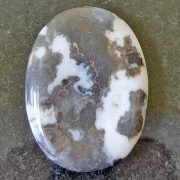 Highly polished Zebra Jasper thumb stone 40 x 30 mm. The thumb stones have been designed to have a pleasing feel with the highest quality finish. They are shaped to fit beautifully between the thumb and fingers. Being a natural product these stones may have natural blemishes and vary in colour and banding. www.naturalhealingshop.co.uk based in Nuneaton for crystals, spiritual healing, meditation, relaxation, spiritual development,workshops.