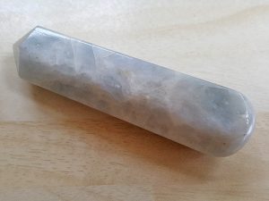 Highly polished Blue Calcite wand approximate height 75 mm Used in crystal healing and meditation. Excellent for collectors. Being a natural product this crystal may have natural blemishes and vary in colour. www.naturalhealingshop.co.uk based in Nuneaton for crystals, spiritual healing, meditation, relaxation, spiritual development,workshops.