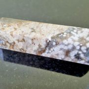 Highly polished Ocean Jasper wand approximate height 70 mm Used in crystal healing and meditation. Excellent for collectors. Being a natural product this crystal may have natural blemishes and vary in colour. www.naturalhealingshop.co.uk based in Nuneaton for crystals, spiritual healing, meditation, relaxation, spiritual development,workshops.