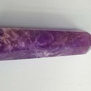 Amethyst polished point with cut base approx height 95 mm. Diameter 30 mm. Being a natural product the crystal may have natural blemishes and vary in colour. www.naturalhealingshop.co.uk based in Nuneaton for crystals, spiritual healing, meditation, relaxation, spiritual development,workshops.