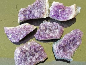 Amethyst clusters approx sizes 60-70x30-40 mm. Being a natural product this crystal may have natural blemishes. www.naturalhealingshop.co.uk based in Nuneaton for crystals, spiritual healing, meditation, relaxation, spiritual development,workshops.