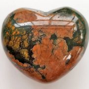 Highly polished Rhyolite Heart approx 45 mm.