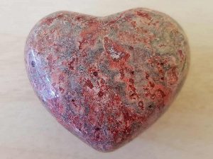 Highly polished Leopard Skin Jasper Heart approx 45 mm. These hearts are perfect for a gift! There are purple velvet pouches or organza bags you can purchase to pop them into for the finishing touch. Being a natural product these stones may have natural blemishes and vary in colour and banding. www.naturalhealingshop.co.uk based in Nuneaton for crystals, spiritual healing, meditation, relaxation, spiritual development,workshops.