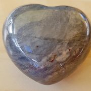Highly polished Merlinite Heart approx 45 mm. These hearts are perfect for a gift! There are purple velvet pouches or organza bags you can purchase to pop them into for the finishing touch. Being a natural product these stones may have natural blemishes and vary in colour and banding. www.naturalhealingshop.co.uk based in Nuneaton for crystals, spiritual healing, meditation, relaxation, spiritual development,workshops.