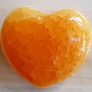 Highly polished Orange Calcite Heart approx 45 mm. www.naturalhealingshop.co.uk based in Nuneaton for crystals, spiritual healing, meditation, relaxation, spiritual development,workshops.