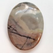 Highly polished Picasso jasper thumb stone 40 x 30 mm. The thumb stones have been designed to have a pleasing feel with the highest quality finish. They are shaped to fit beautifully between the thumb and fingers. Being a natural product these stones may have natural blemishes and vary in colour and banding. www.naturalhealingshop.co.uk based in Nuneaton for crystals, spiritual healing, meditation, relaxation, spiritual development,workshops.