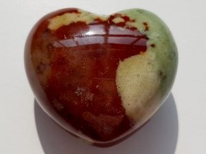 Highly polished Bloodstone Heart approx 45 mm. www.naturalhealingshop.co.uk based in Nuneaton for crystals, spiritual healing, meditation, relaxation, spiritual development,workshops.