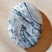 Highly polished Jasper tree thumb stone 40 x 30 mm. The thumb stones have been designed to have a pleasing feel with the highest quality finish. They are shaped to fit beautifully between the thumb and fingers. Being a natural product these stones may have natural blemishes and vary in colour and banding. www.naturalhealingshop.co.uk based in Nuneaton for crystals, spiritual healing, meditation, relaxation, spiritual development,workshops.