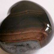 Highly polished Black Banded Agate Heart approx 45 mm. www.naturalhealingshop.co.uk based in Nuneaton for crystals, spiritual healing, meditation, relaxation, spiritual development,workshops.