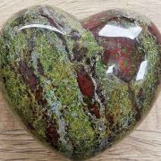 Highly polished dragon's blood jasper Heart approx 45 mm. These hearts are perfect for a gift! There are purple velvet pouches or organza bags you can purchase to pop them into for the finishing touch. Being a natural product these stones may have natural blemishes and vary in colour and banding. www.naturalhealingshop.co.uk based in Nuneaton for crystals, spiritual healing, meditation, relaxation, spiritual development,workshops.