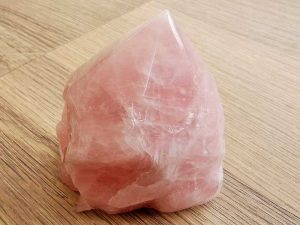 Polished Rose Quartz point approx size 60 mm Being a natural product this crystal may have natural blemishes. www.naturalhealingshop.co.uk based in Nuneaton for crystals, spiritual healing, meditation, relaxation, spiritual development,workshops.