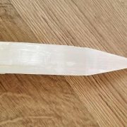 Selenite point approx size 150 x 30 x 30mm Being a natural product this crystal may have natural blemishes. www.naturalhealingshop.co.uk based in Nuneaton for crystals, spiritual healing, meditation, relaxation, spiritual development,workshops.