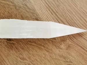 Selenite point approx size 150 x 30 x 30mm Being a natural product this crystal may have natural blemishes. www.naturalhealingshop.co.uk based in Nuneaton for crystals, spiritual healing, meditation, relaxation, spiritual development,workshops.