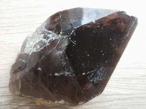 Smoky Quartz point approximate length 110 mm. Being a natural product this crystal may have natural blemishes and vary in colour and banding. www.naturalhealingshop.co.uk based in Nuneaton for crystals, spiritual healing, meditation, relaxation, spiritual development,workshops.